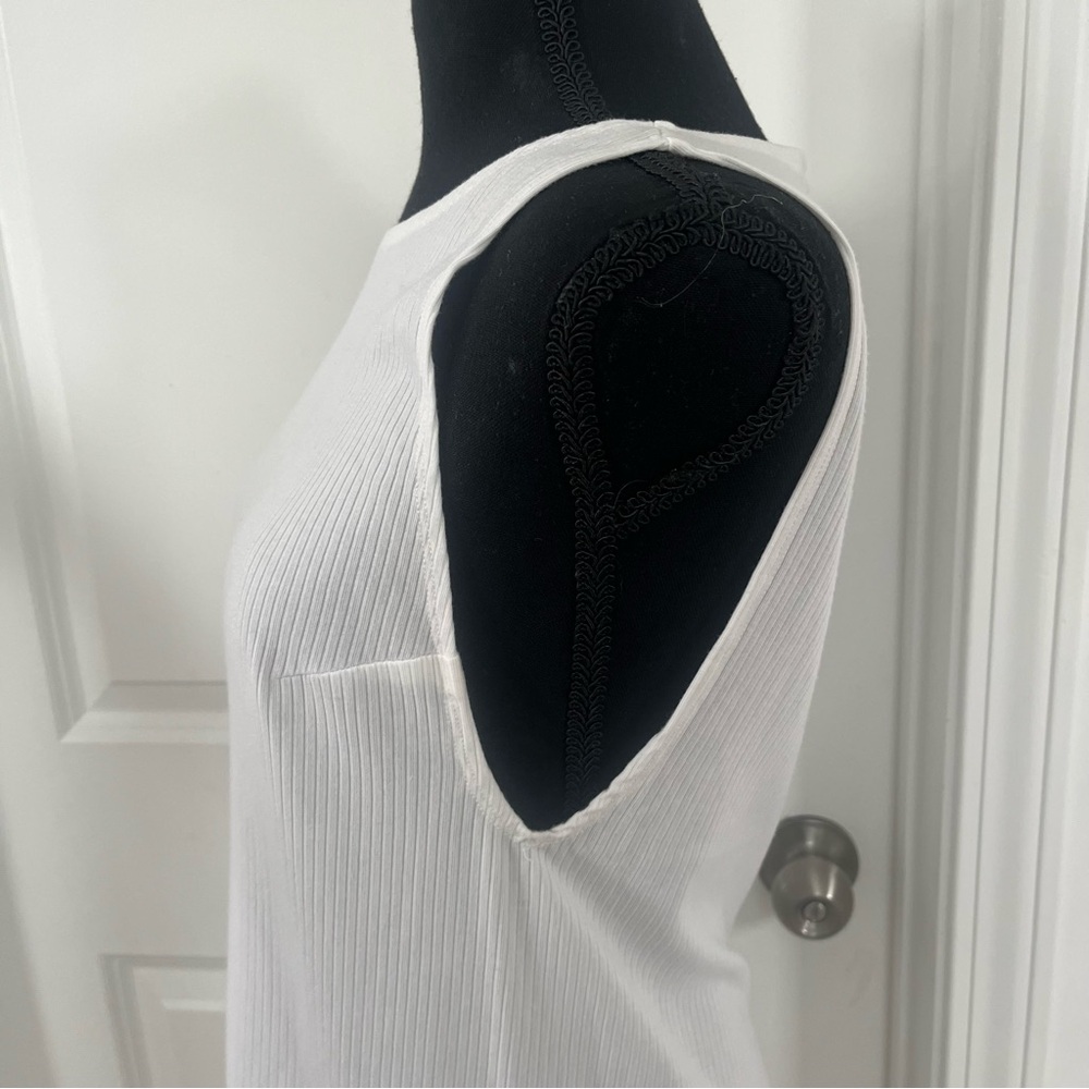 Reformation Mini Ribbed Dress White Sz XS - Picture 2 of 6